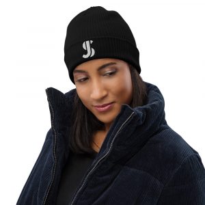 JS Logo Organic Ribbed Beanie