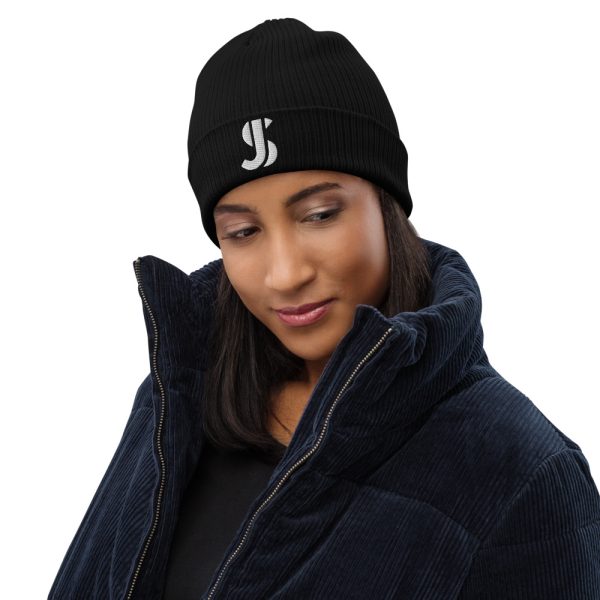 JS Logo Organic Ribbed Beanie