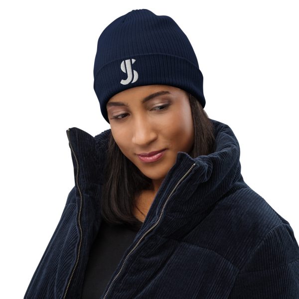 JS Logo Organic Ribbed Beanie